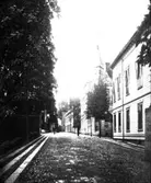 Järnvägsgatan (nuv. S:t Olofsgatan) i riktning mot kyrkan.