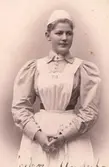 Torborg Andersson. Sjuksköterska hos Fru Alma Jeansson. Skötte deras äldsta dotter som dog i lungsot.