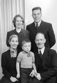 Familjen Lindberg. Foto 1943.
