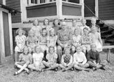 Skolklass, västra skolan (Kristinelunds skola). Foto 1948.
