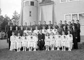 Konfirmander, Bomhus kyrka. Foto den 14 maj 1949.