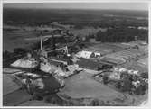 Flygfoto över Mackmyra sulfitfabrik.