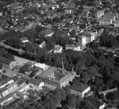 Gävle. Med bland annat Porterbryggeri AB, Landstingshuset och Gavleån
