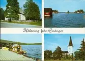 Enånger, Hälsingland. Vykort med en 