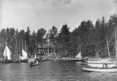 Gävle Segelsällskaps klubbhus. Huseliiharen har fått sitt namn efter stadsmusikanten Nils Huselius, som i början av 1700-talet har bott på 