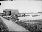 Sjöbodar och båtar, Östhammar, Uppland