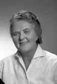 Fru Klara Söderblom, Backrundan 57, Gävle. Den 16 augusti 1967