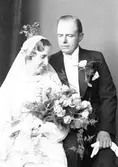 Brudparet Linnea och Helmer Fagrell.