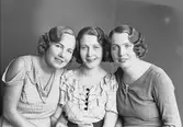 Fröknarna Norgren, Fr. v. Ellen, Gunhild och Eivor.