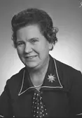 Fru Stina Andersson, Lämmelvägen 1, Gävle. Januari 1973
