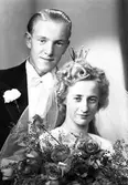 Brudparet Westlund. 28 oktober 1944.