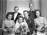 Brudparet Sundling, Näringsgatan 6, Gävle. 16 december 1944.