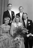 Brudparet Bo Cederlöf, Arbetshusgatan 58, Gävle.       26 december 1944.
