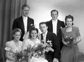 Brudparet Ingemar Åslund, Södra Kopparslagargatan 48, Gävle. 13 januari 1945.