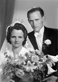 Brudparet Bengt Pettersson. 1945.