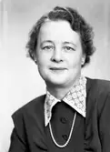 Fröken Elsa Holm, Södra Centralgatan 26, Gävle. 7 december 1945.
