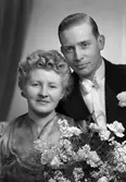 Brudpar Oscar Forsström, Borgarskolan, Gävle. 2 mars 1946.