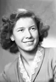 Fröken Birgitta Borner, Harnäs. 28 mars 1946.