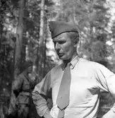 Vägbygge några mil norr om Storvik. Augusti 1950. Reportage för Gefle Dagblad och Norrlands-Posten.

