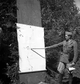 Vägbygge några mil norr om Storvik. Augusti 1950. Reportage för Gefle Dagblad och Norrlands-Posten.

