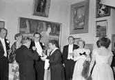 Gästriklands Läkarföreningen firar jubileum på Museet.  24 april 1952.