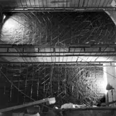 Korväggen i slottskyrkan. Armering före putspåslaget.