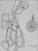 Karta över Strömsbro och Stigslund.
Kartan visar den äldre bebyggelsen utbredning.

Ur inventeringsrapport Stigslund 1977.
Karta 1706