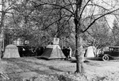Arvontältet,
Utställning av tält från A. Nilssons fabrik vid Basvägen i Hagaström,
(omkring 1930).