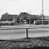 Vy mot Hamntorget, nuvarande busstation.
I bakgrunden Centralstationen.
