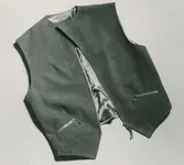 Mockaväst med dragkedja. Nordiska Kompaniet. Text med blyerts på baksidan: 