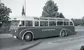 Orig. text: Bussavdelningen Verkstäderna. 1 blå Sightseeing buss.
