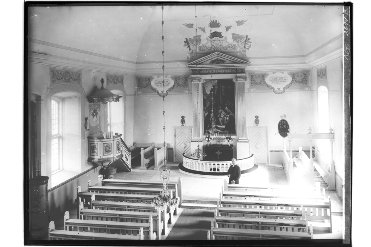 Samuel Lindskog, Ekeby church, interior of the church room from the gallery. Order no. EY-406.