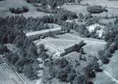 Flygfoto över INgelstorps gymnasium, med inriktning på naturbruk.