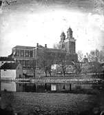 Reprofotografi - Uppsala domkyrka med de Hårlemanska huvarna före 1885