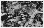 Flygbild över Sundsvalls centrum med Vängåvan och Stora torget. Vykort.