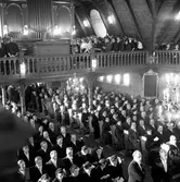 Jordfästning av de omkomna vid Ställdalsolyckan.
23 januari 1956.