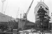 Ekensbergs varv 1970; i lilla respektive stora dockan lastmotorfartygen TONNA (till v) och BECKY (till h)