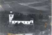 Flygfoto över Målilla kyrka 1935.
