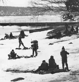 Vänersborg, Skräcklan. Bandy vid Badhusparken.