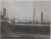 Beckholmsvarvet 1920-talet; oidentifierat lastfartyg i östra dockan