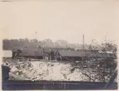 Sprängarbeten vid bygget av Gustaf V-dockan på Beckholmen