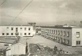 Kalmar Tändsticksfabrik. Portvaktstuga och kontorsbyggnad från  1950-talet.