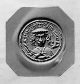 Förstorat avtryck av Gästriklands sigill. Stampen av silver från Ovansjö kyrka.