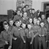 Frälsningsarméns scoutkår jubilerar. 
Mars 1956.