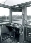 Förarhytt i äldre lok.