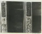 Domprostgården. Målade Takbjälkar.