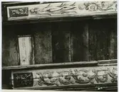 Domprostgården. Målade takbjälkar.