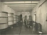 Bryggeriet Nordstjärnan, jäskällaren, omkring 1915.