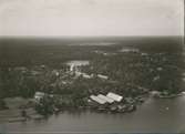 Flygfoto över Gladhammar samhälle.