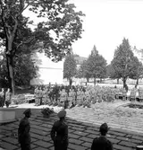 Juni 1944. Stabens korum. Muséets gårdsplan


